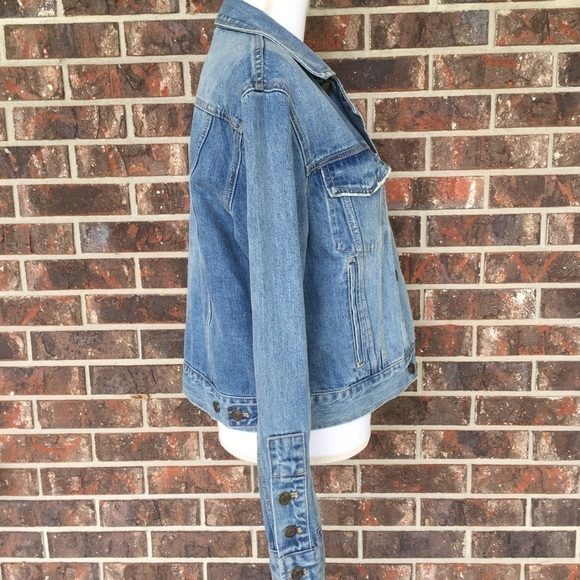 FREE People Denim Distressed Jacket - Picture 6 of 9